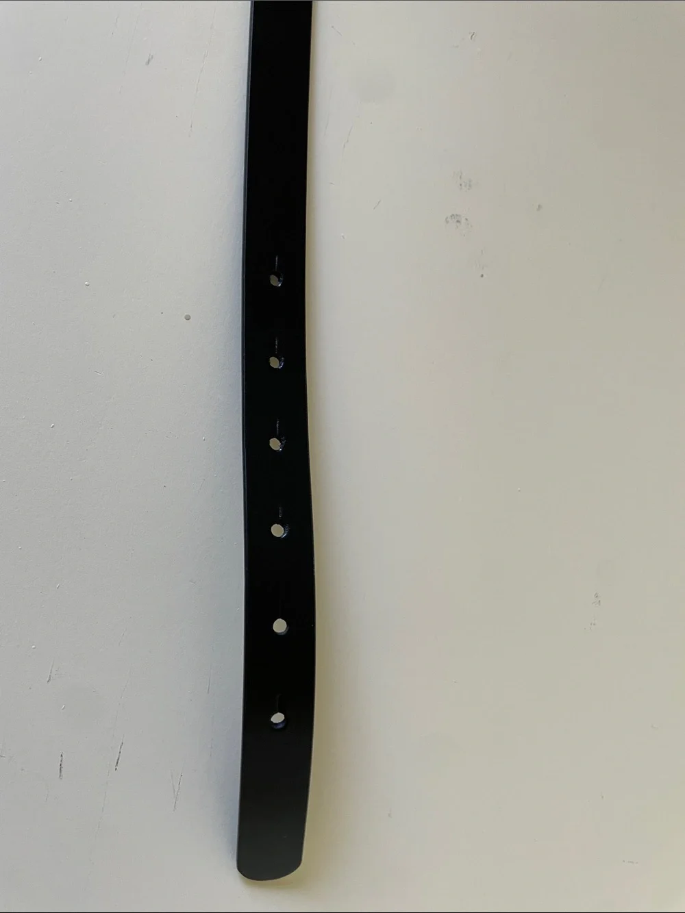 Valentino By Mario Black Leather Belt with Gold V Buckle